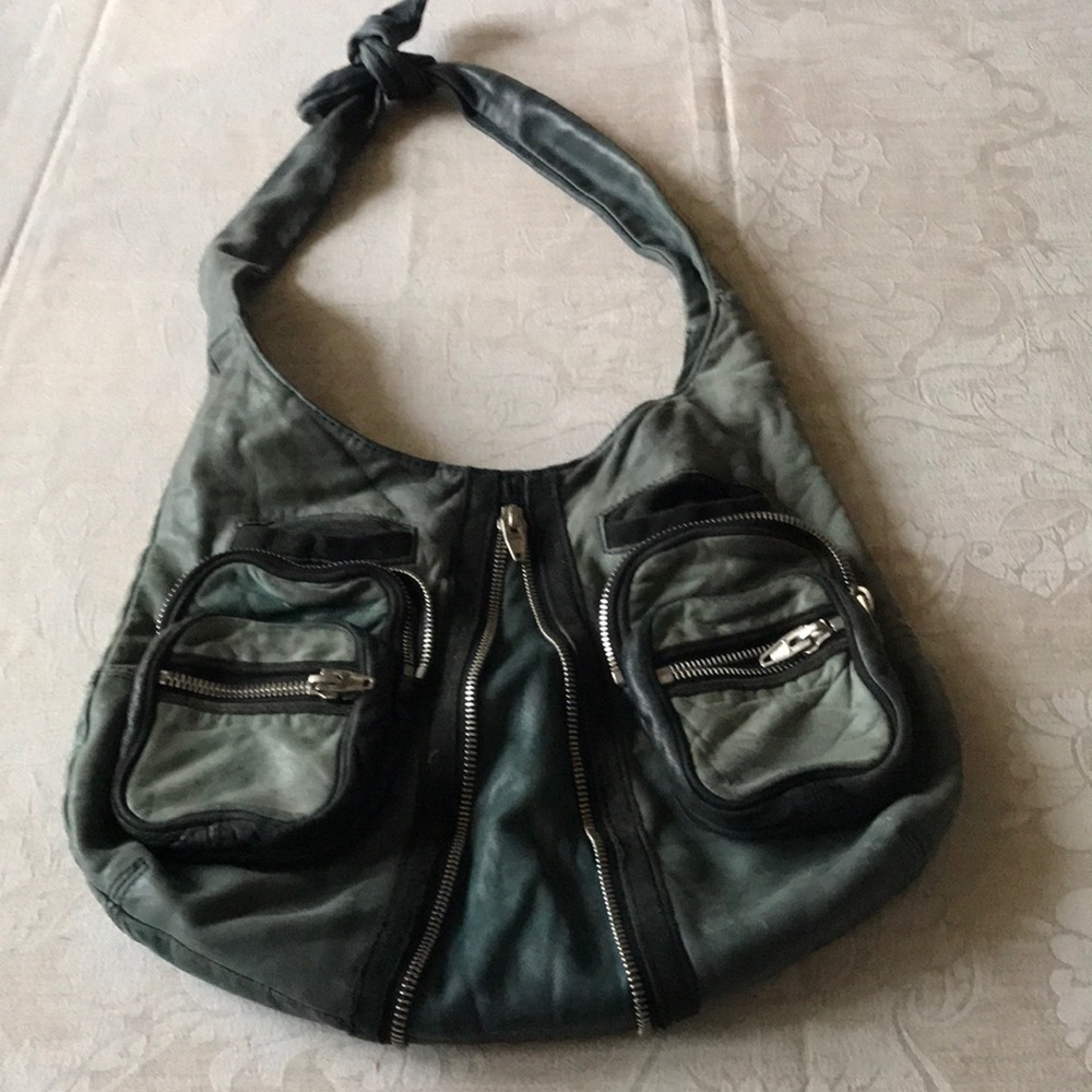 Alexander Wang Donna Hobo in Washed Denim